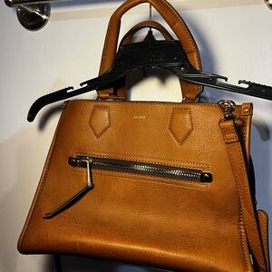 Aldo Brown Leather Satchel